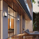 Modern Square LED Outdoor Wall Sconce Waterproof Exterior Porch Light for Garden Entrance