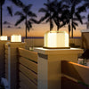 Modern Square LED Solar Fence Post Cap Light Waterproof Outdoor Pillar Lantern for Deck Garden and Path
