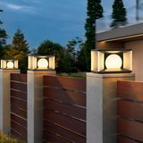 Modern Square LED Solar Post Cap Lights Outdoor IP65 Waterproof Deck and Fence Pillar Lanterns