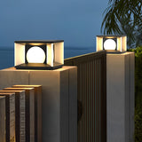 Modern Square LED Solar Post Cap Lights Outdoor IP65 Waterproof Deck and Fence Pillar Lanterns