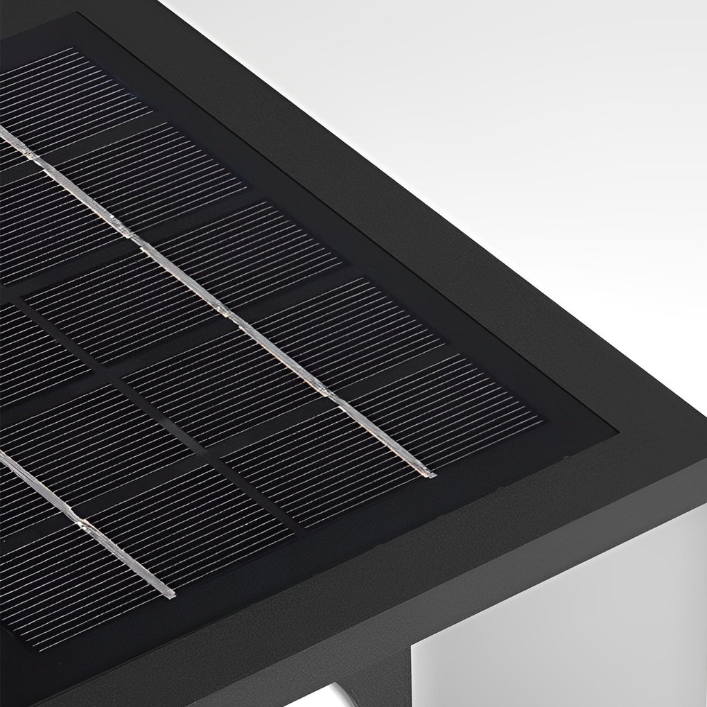 Modern Square LED Solar Post Cap Lights Outdoor IP65 Waterproof Deck and Fence Pillar Lanterns