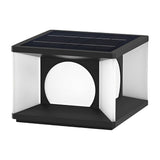 Modern Square LED Solar Post Cap Lights Outdoor IP65 Waterproof Deck and Fence Pillar Lanterns