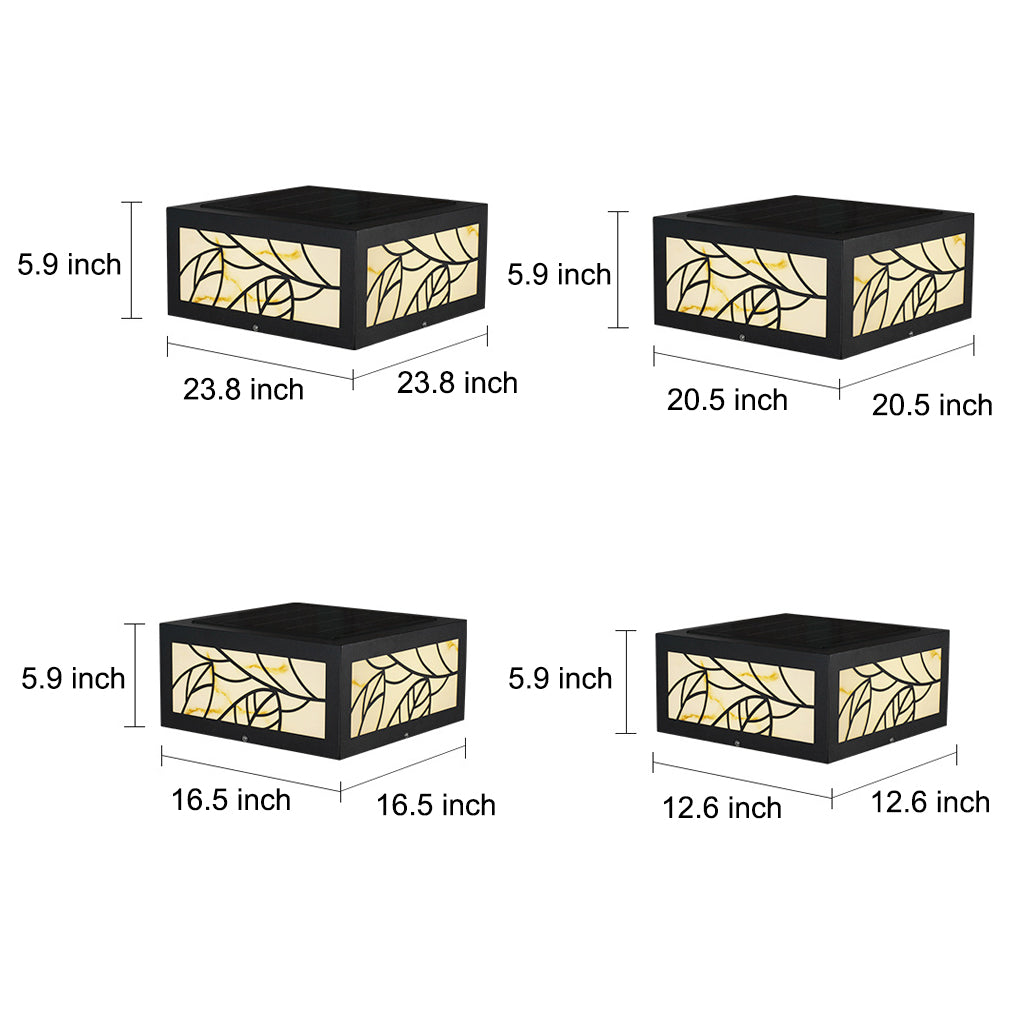 Modern Square Outdoor Waterproof LED Pillar Light for Deck Fence and Garden Posts
