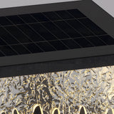 Modern Square Solar Fence Post Light Waterproof Black LED Outdoor Column Cap Lamp for Garden