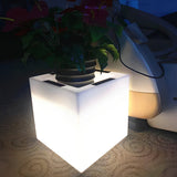 Modern Square Solar LED Flower Pot Light Waterproof Outdoor Garden Decorative Planter