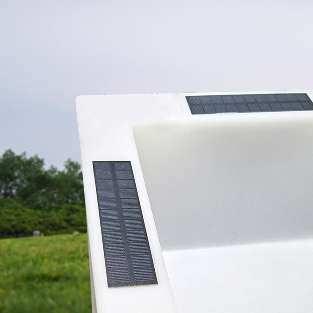 Modern Square Solar LED Flower Pot Light Waterproof Outdoor Garden Decorative Planter