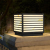 Modern Square Solar LED Outdoor Post Light IP65 Waterproof Pillar Lantern for Deck
