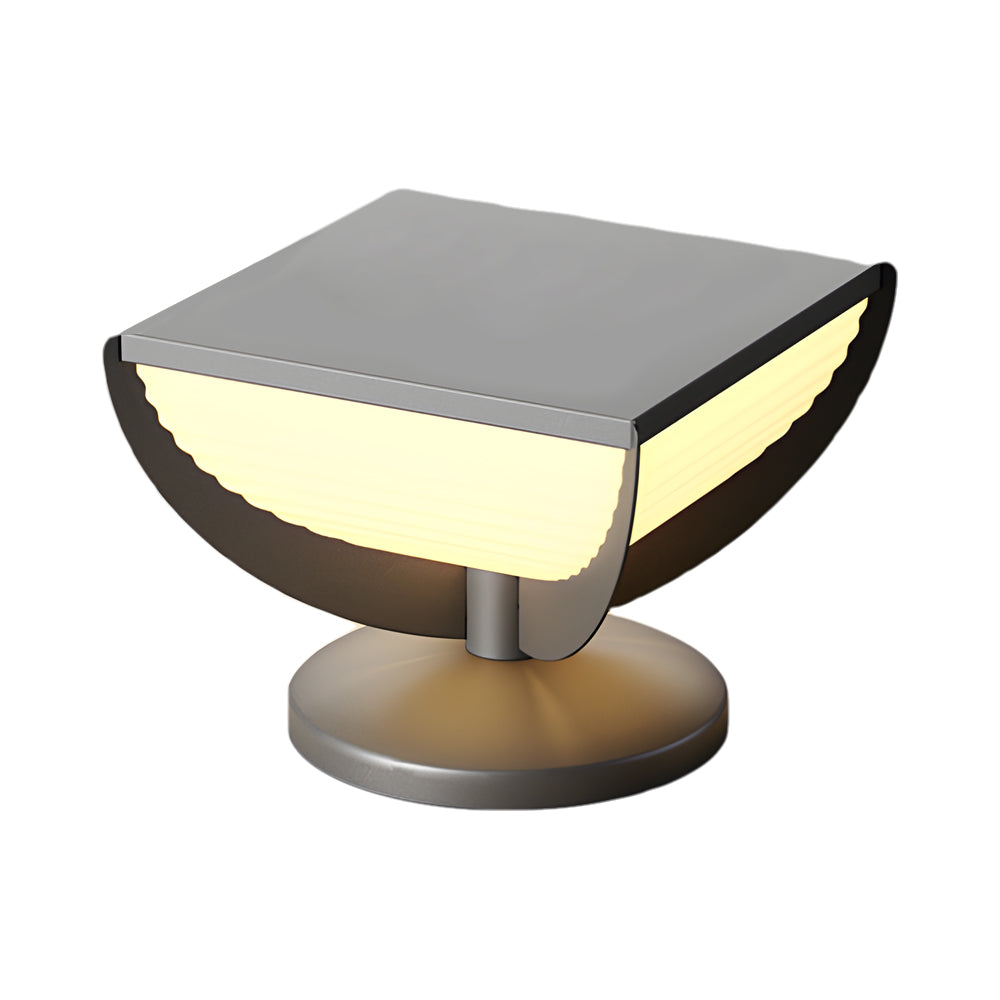 Modern Square Solar Pillar Light Outdoor Waterproof Post Lamp for Garden Fence and Column Lighting