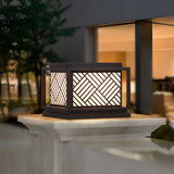 Modern Square Solar Post Cap Light Waterproof LED Outdoor Pillar Lantern for Fence and Deck