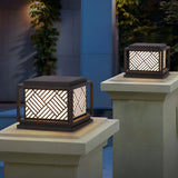 Modern Square Solar Post Cap Light Waterproof LED Outdoor Pillar Lantern for Fence and Deck