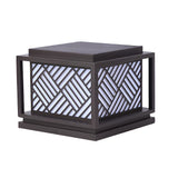 Modern Square Solar Post Cap Light Waterproof LED Outdoor Pillar Lantern for Fence and Deck