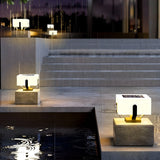 Modern Square Solar Powered LED Post Cap Light IP65 Outdoor Landscape Fence Pillar Lamp