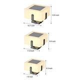 Modern Square Solar Powered LED Post Cap Light IP65 Outdoor Landscape Fence Pillar Lamp