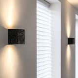 Modern Square Terrazzo Up and Down Wall Sconce Nordic Industrial Indoor Light