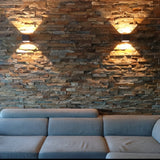 Modern Square Terrazzo Up and Down Wall Sconce Nordic Industrial Indoor Light