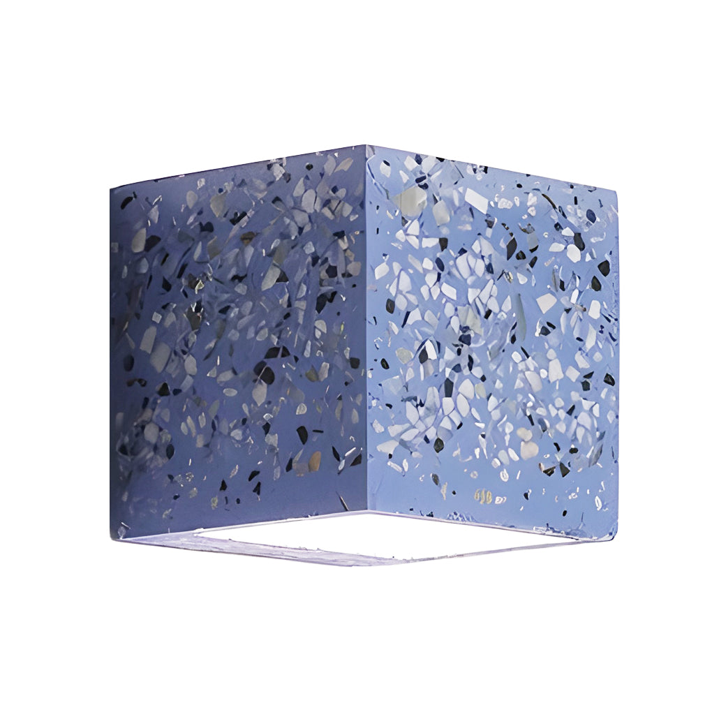 Modern Square Terrazzo Up and Down Wall Sconce Nordic Industrial Indoor Light