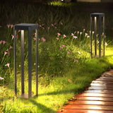 Modern Square Waterproof LED Outdoor Pathway Light for Garden Landscape in Black Finish