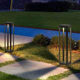 Modern Square Waterproof LED Outdoor Pathway Light for Garden Landscape in Black Finish