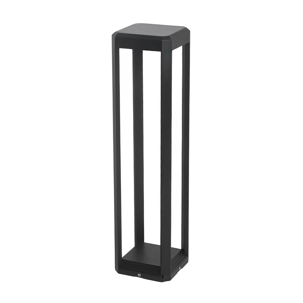 Modern Square Waterproof LED Outdoor Pathway Light for Garden Landscape in Black Finish