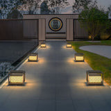 Modern Square Waterproof Outdoor Fence Post Light Stainless Steel Pillar Lantern for Garden and Yard