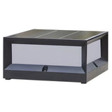 Modern Square Waterproof Outdoor Post Lights Black Aluminum Solar and Hardwired Fence Column Lighting
