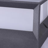 Modern Square Waterproof Outdoor Post Lights Black Aluminum Solar and Hardwired Fence Column Lighting