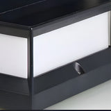 Modern Square Waterproof Outdoor Post Lights Black Aluminum Solar and Hardwired Fence Column Lighting