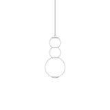 Modern Stacked Double Globe Glass Pendant Light with Gold Finish and Integrated LED