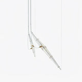 Modern Stainless Steel Fragment Pendant Lamp with Wavy Acrylic Cone Shade for Contemporary Interiors