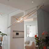 Modern Stainless Steel Fragment Pendant Lamp with Wavy Acrylic Cone Shade for Contemporary Interiors
