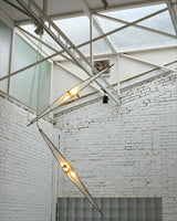 Modern Stainless Steel Fragment Pendant Lamp with Wavy Acrylic Cone Shade for Contemporary Interiors