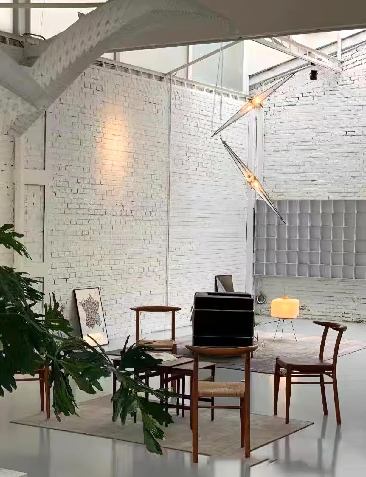 Modern Stainless Steel Fragment Pendant Lamp with Wavy Acrylic Cone Shade for Contemporary Interiors