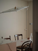Modern Stainless Steel Fragment Pendant Lamp with Wavy Acrylic Cone Shade for Contemporary Interiors
