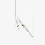 Modern Stainless Steel Fragment Pendant Lamp with Wavy Acrylic Cone Shade for Contemporary Interiors