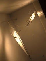 Modern Stainless Steel Fragment Pendant Lamp with Wavy Acrylic Cone Shade for Contemporary Interiors