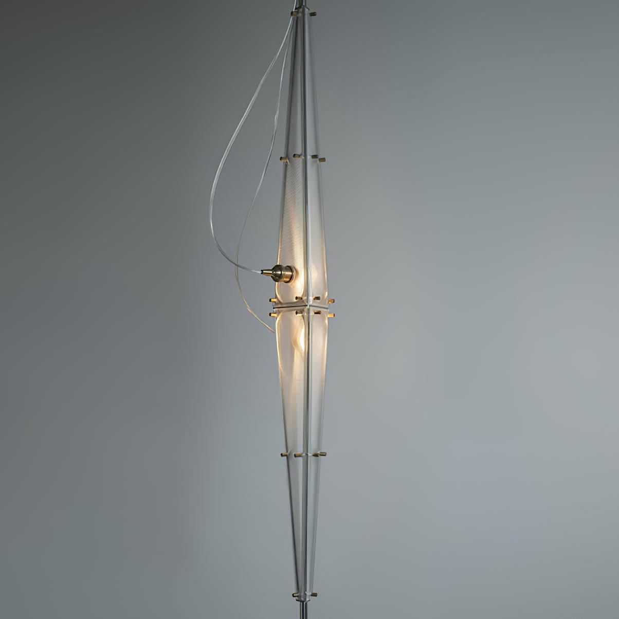 Modern Stainless Steel Fragment Pendant Lamp with Wavy Acrylic Cone Shade for Contemporary Interiors