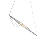 Modern Stainless Steel Fragment Pendant Lamp with Wavy Acrylic Cone Shade for Contemporary Interiors