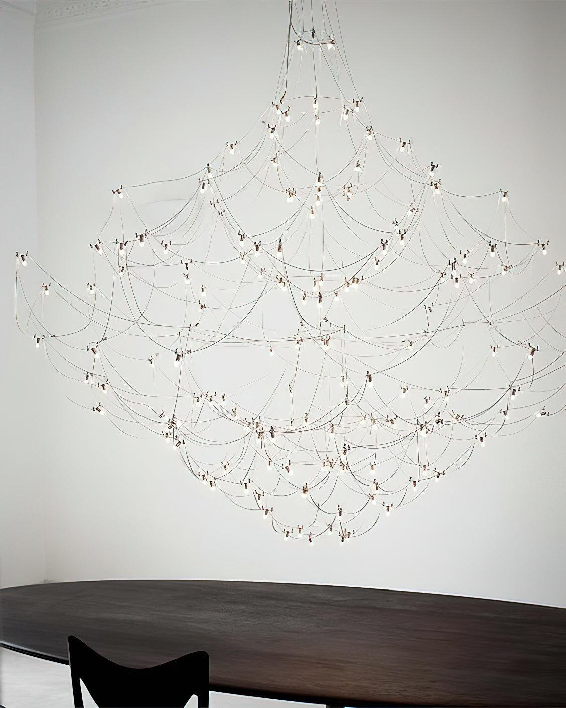Modern Stainless Steel LED Electrolier Chandelier with Chrome Finish