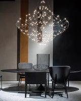 Modern Stainless Steel LED Electrolier Chandelier with Chrome Finish