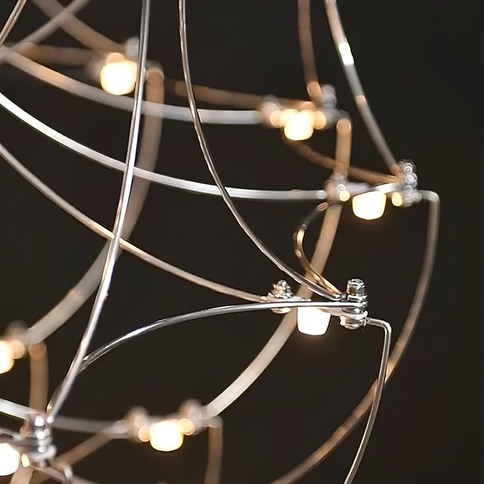 Modern Stainless Steel LED Electrolier Chandelier with Chrome Finish