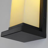 Modern Stainless Steel LED Outdoor Wall Light Waterproof Exterior Sconce in Black Finish