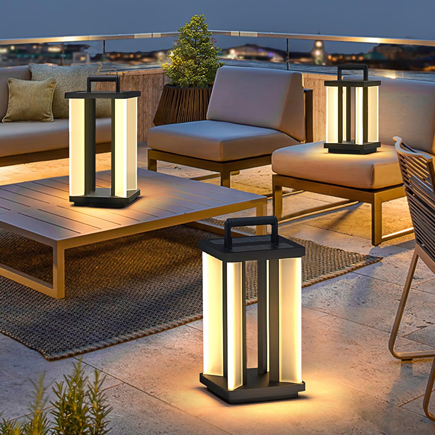 Modern Stainless Steel LED Solar Path Light for Exterior Garden and Walkways