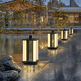 Modern Stainless Steel LED Solar Path Light for Exterior Garden and Walkways