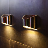 Modern Stainless Steel Outdoor Solar Wall Light Waterproof LED Sconce for Garden and Patio