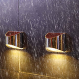 Modern Stainless Steel Outdoor Solar Wall Light Waterproof LED Sconce for Garden and Patio
