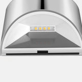 Modern Stainless Steel Outdoor Solar Wall Light Waterproof LED Sconce for Garden and Patio