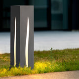 Modern Stainless Steel Square Outdoor Garden Post Lantern Waterproof Pathway Landscape Lighting