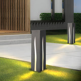 Modern Stainless Steel Square Outdoor Garden Post Lantern Waterproof Pathway Landscape Lighting