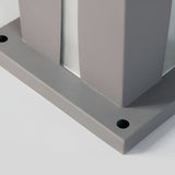 Modern Stainless Steel Square Outdoor Garden Post Lantern Waterproof Pathway Landscape Lighting