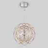 Modern Stainless Steel Woven Sphere Pendant Light 12 Inch LED Orb Hanging Ceiling Fixture